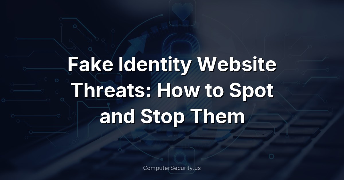Fake Identity Website Threats: How to Spot and Stop Them