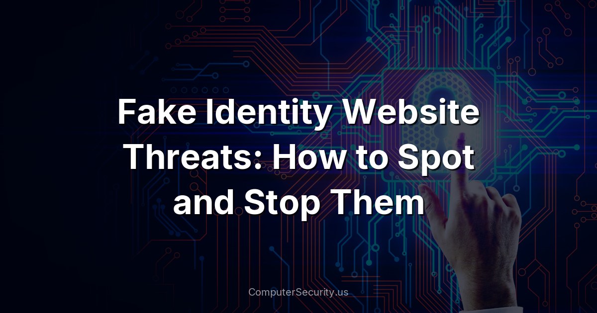Fake Identity Website Threats: How to Spot and Stop Them