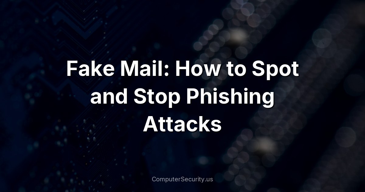 Fake Mail: How to Spot and Stop Phishing Attacks