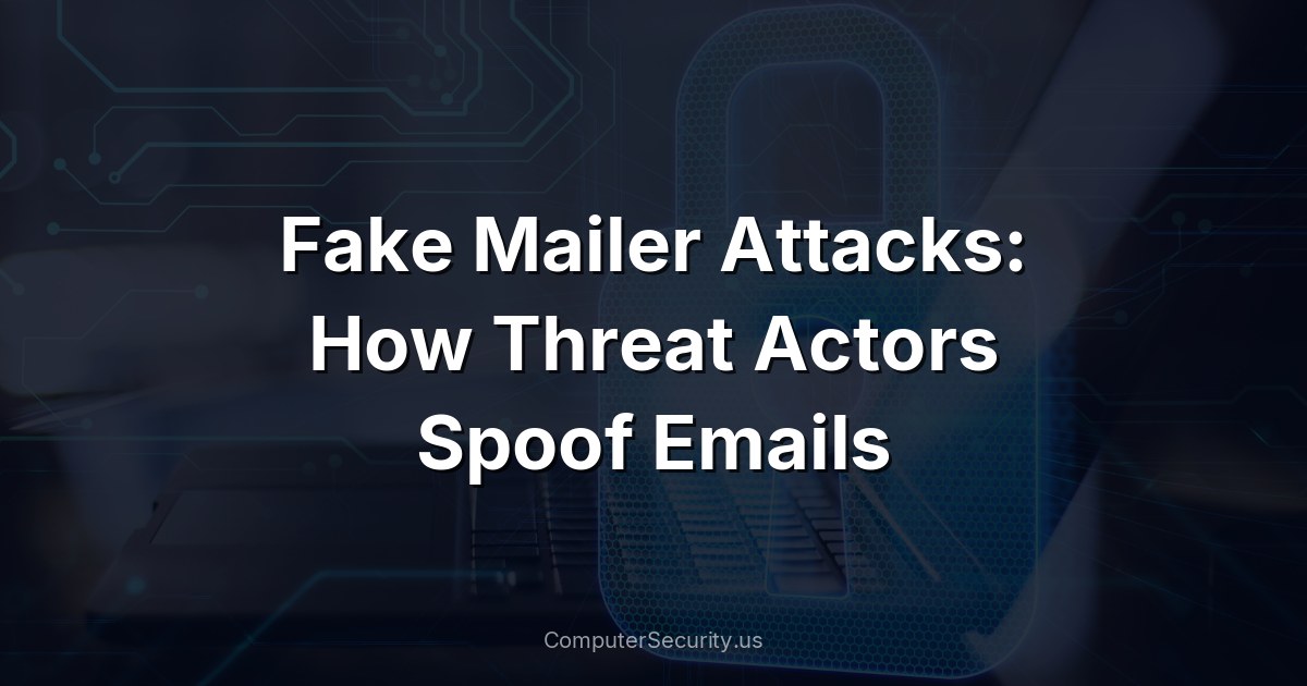Fake Mailer Attacks: How Threat Actors Spoof Emails
