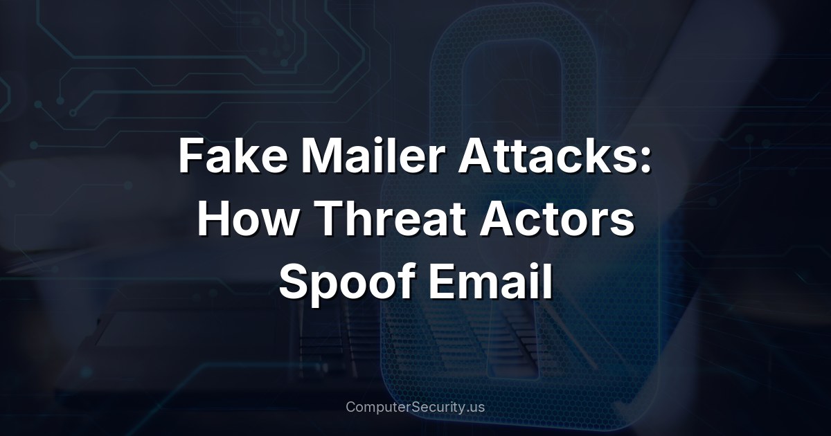 Fake Mailer Attacks: How Threat Actors Spoof Email