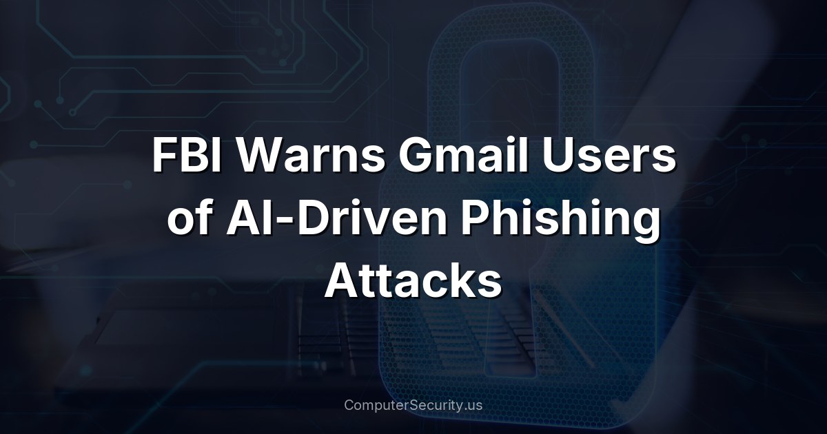 FBI Warns Gmail Users of AI-Driven Phishing Attacks