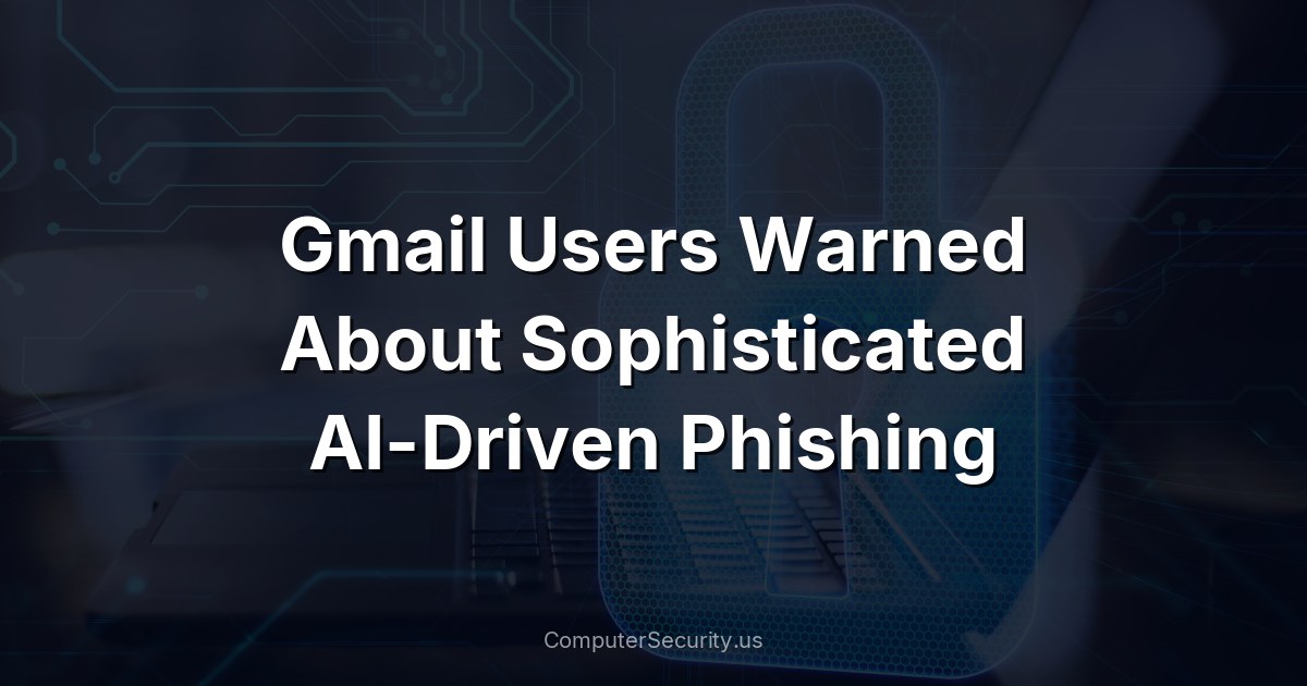 Gmail Users Warned About Sophisticated AI-Driven Phishing