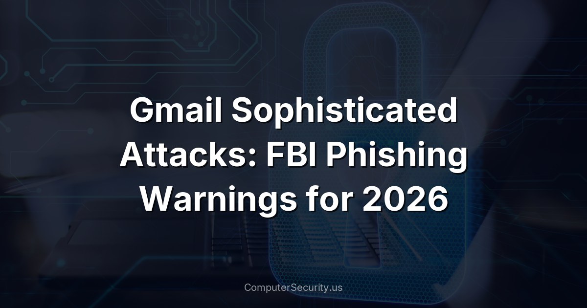 Gmail Sophisticated Attacks: FBI Phishing Warnings for 2026