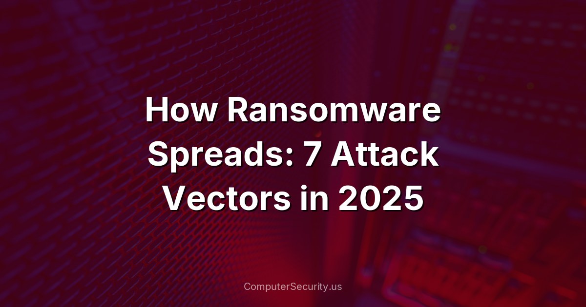 How Ransomware Spreads: 7 Attack Vectors in 2025