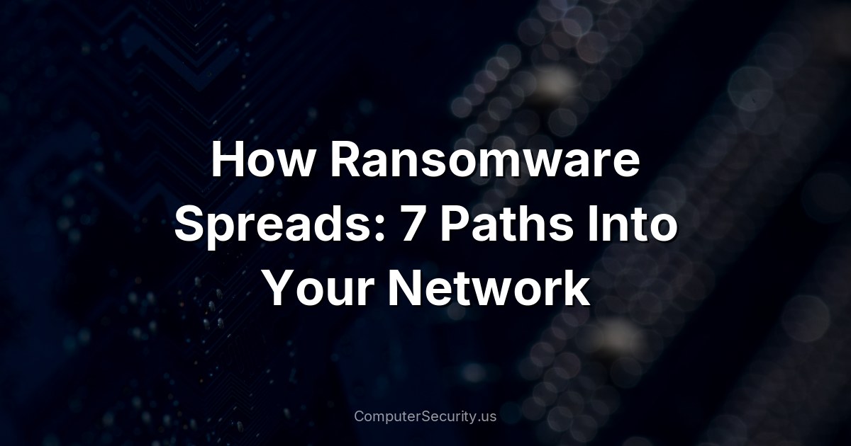 How Ransomware Spreads: 7 Paths Into Your Network