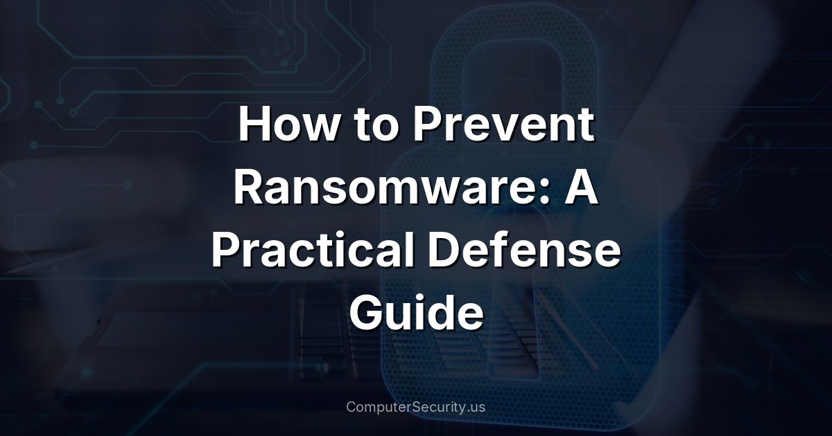 How to Prevent Ransomware: A Practical Defense Guide