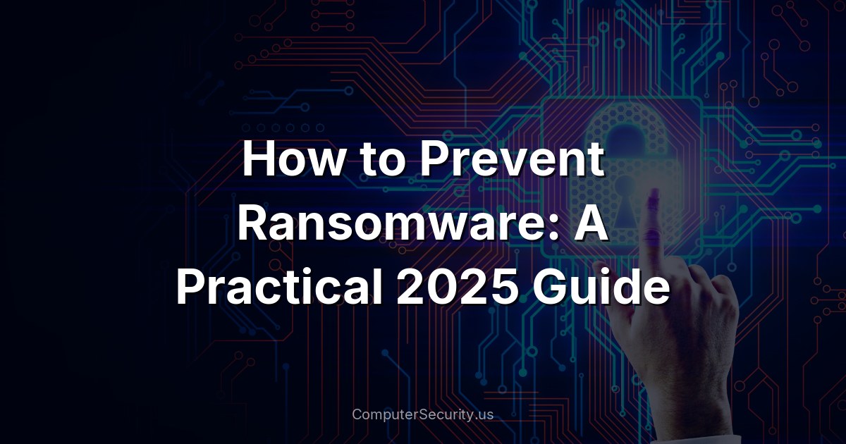 How to Prevent Ransomware: A Practical 2025 Guide