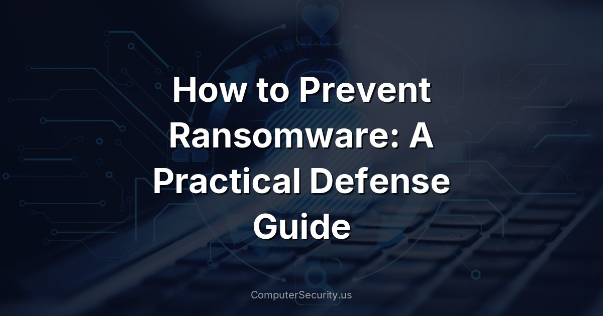 How to Prevent Ransomware: A Practical Defense Guide