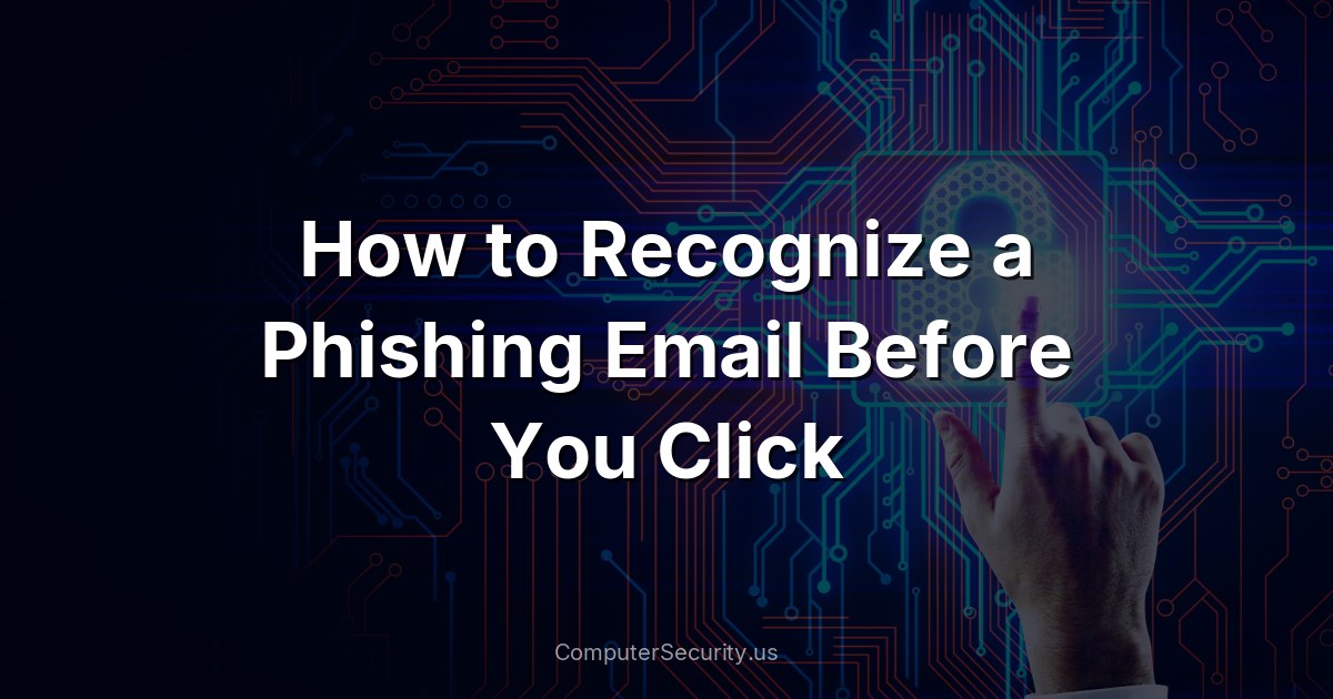 How to Recognize a Phishing Email Before You Click