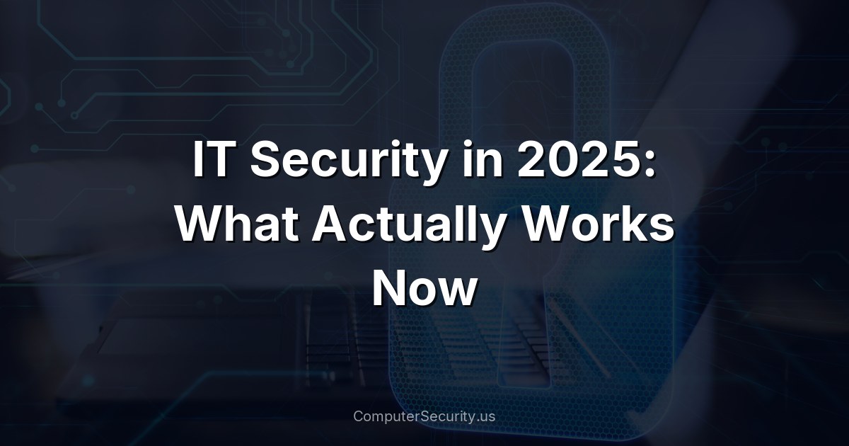 IT Security in 2025: What Actually Works Now
