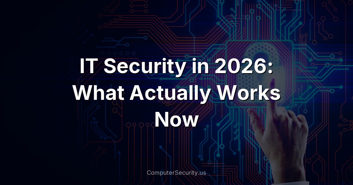 IT Security in 2026: What Actually Works Now