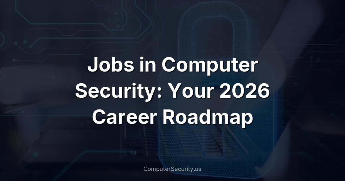 Jobs in Computer Security: Your 2026 Career Roadmap