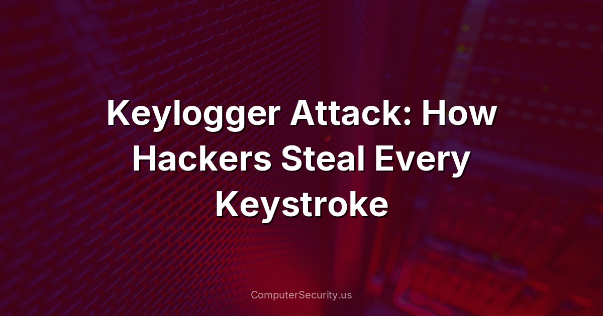 Keylogger Attack: How Hackers Steal Every Keystroke