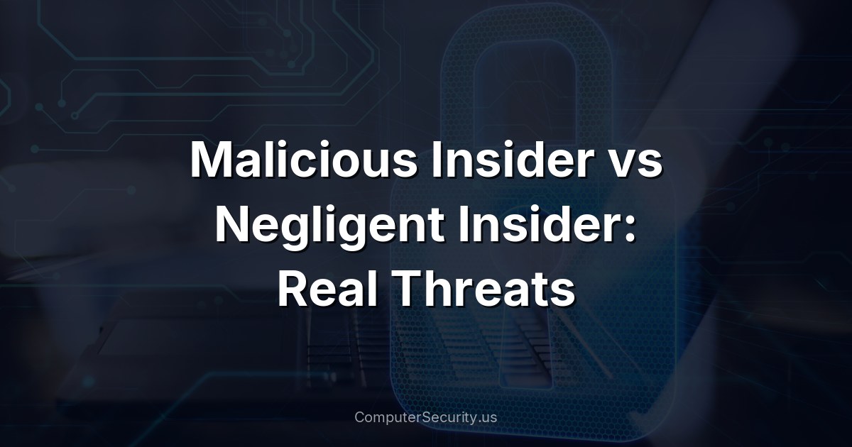 Malicious Insider vs Negligent Insider: Real Threats