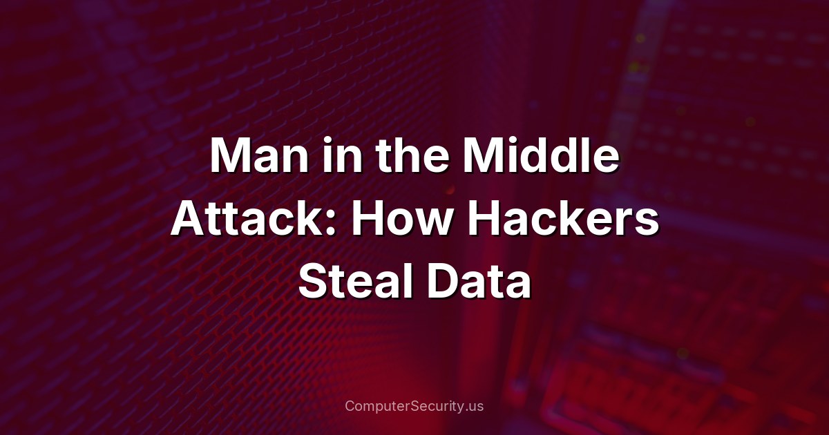 Man in the Middle Attack: How Hackers Steal Data