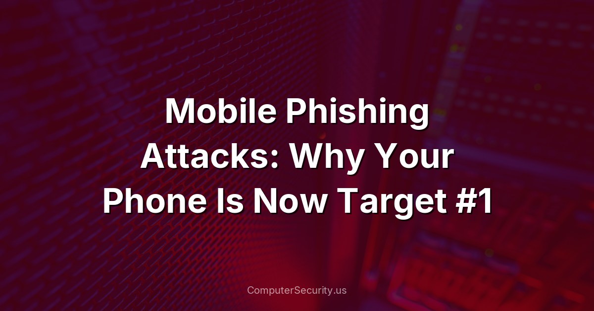 Mobile Phishing Attacks: Why Your Phone Is Now Target #1
