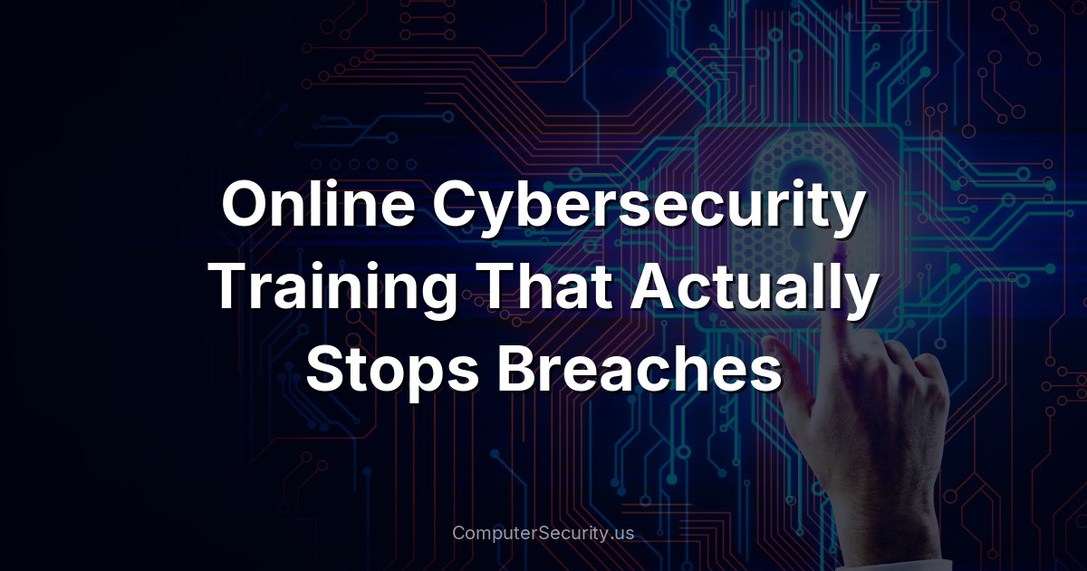 Online Cybersecurity Training That Actually Stops Breaches