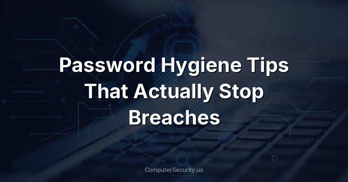 Password Hygiene Tips That Actually Stop Breaches