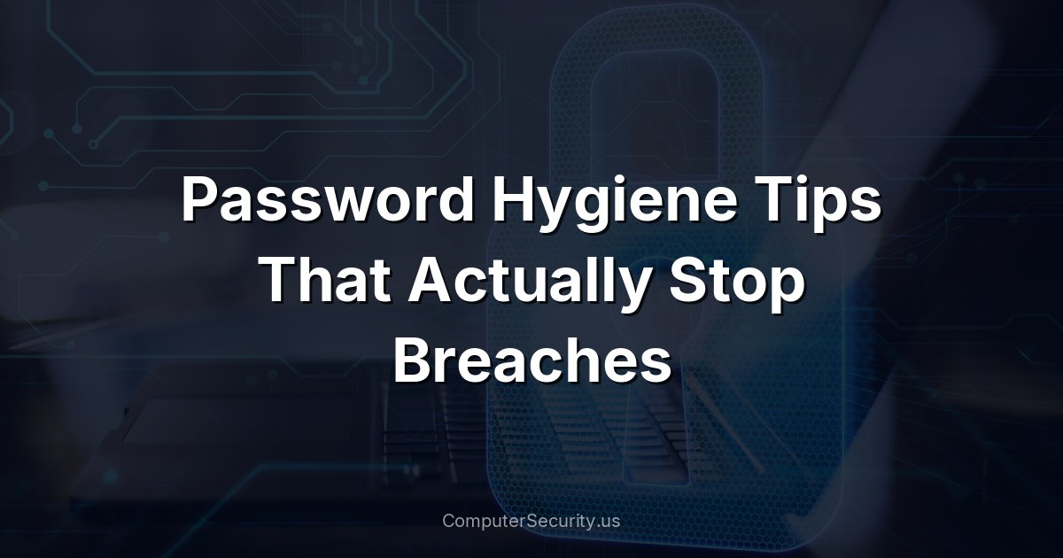 Password Hygiene Tips That Actually Stop Breaches