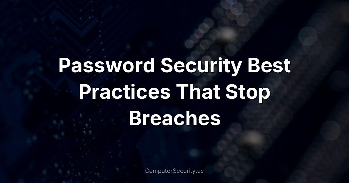 Password Security Best Practices That Stop Breaches