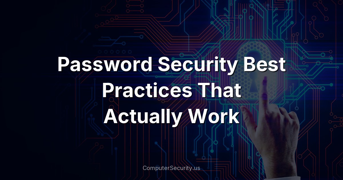 Password Security Best Practices That Actually Work