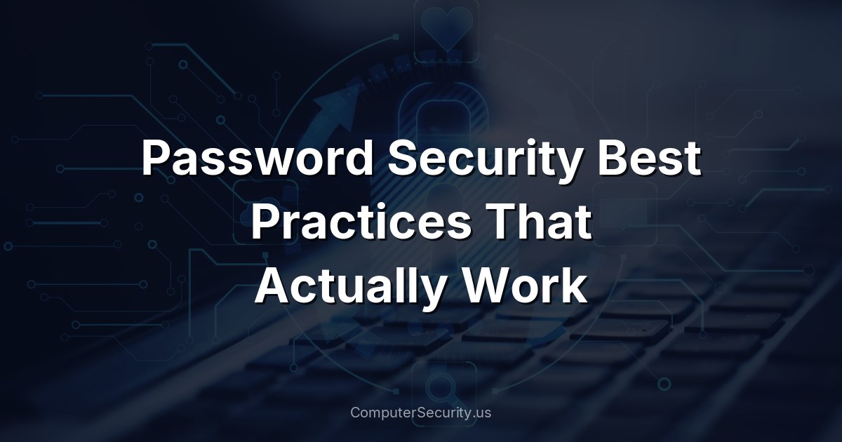 Password Security Best Practices That Actually Work