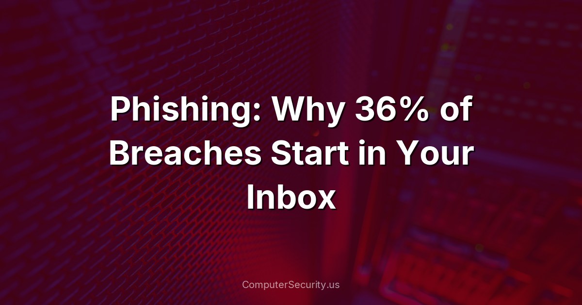 Phishing: Why 36% of Breaches Start in Your Inbox