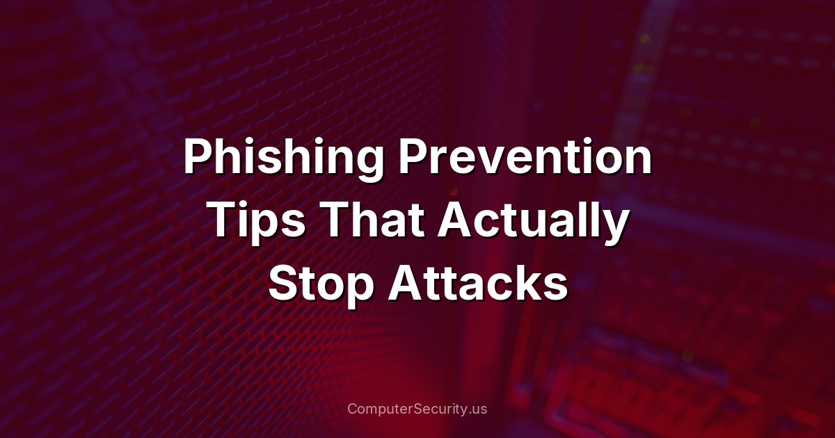 Phishing Prevention Tips That Actually Stop Attacks
