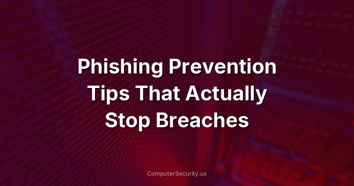 Phishing Prevention Tips That Actually Stop Breaches