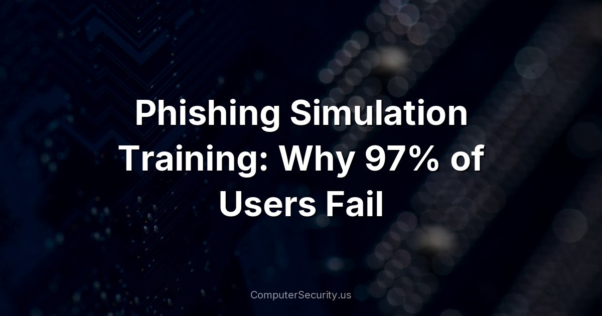 Phishing Simulation Training: Why 97% of Users Fail