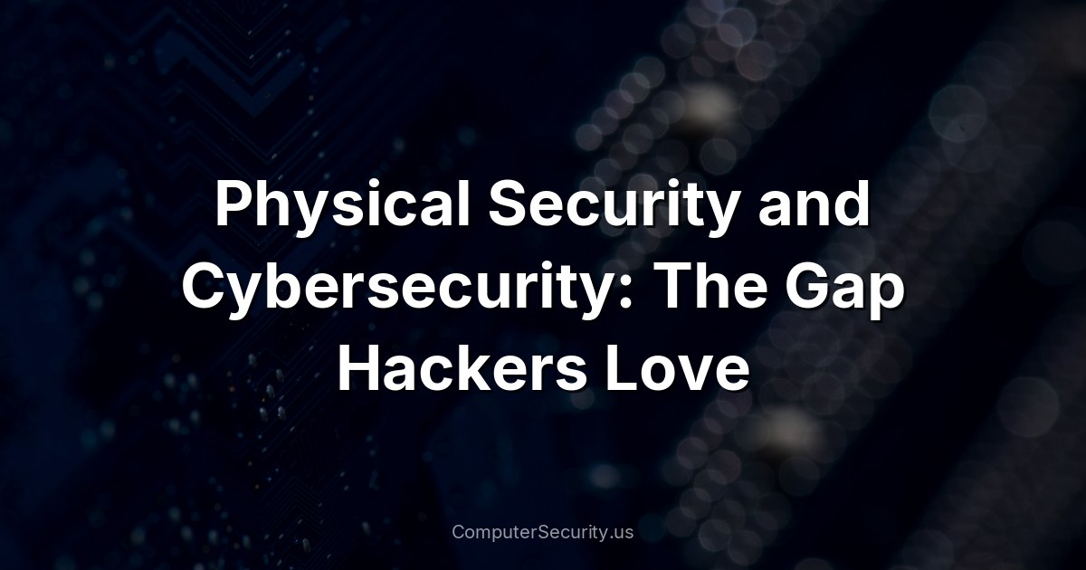 Physical Security and Cybersecurity: The Gap Hackers Love