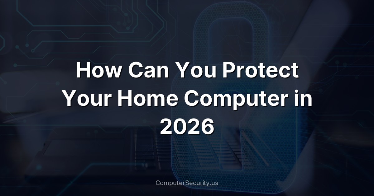 How Can You Protect Your Home Computer in 2026