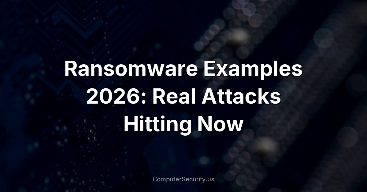 Ransomware Examples 2026: Real Attacks Hitting Now
