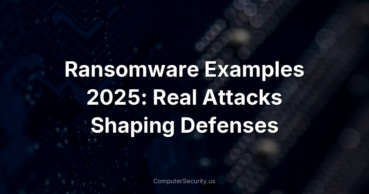 Ransomware Examples 2025: Real Attacks Shaping Defenses
