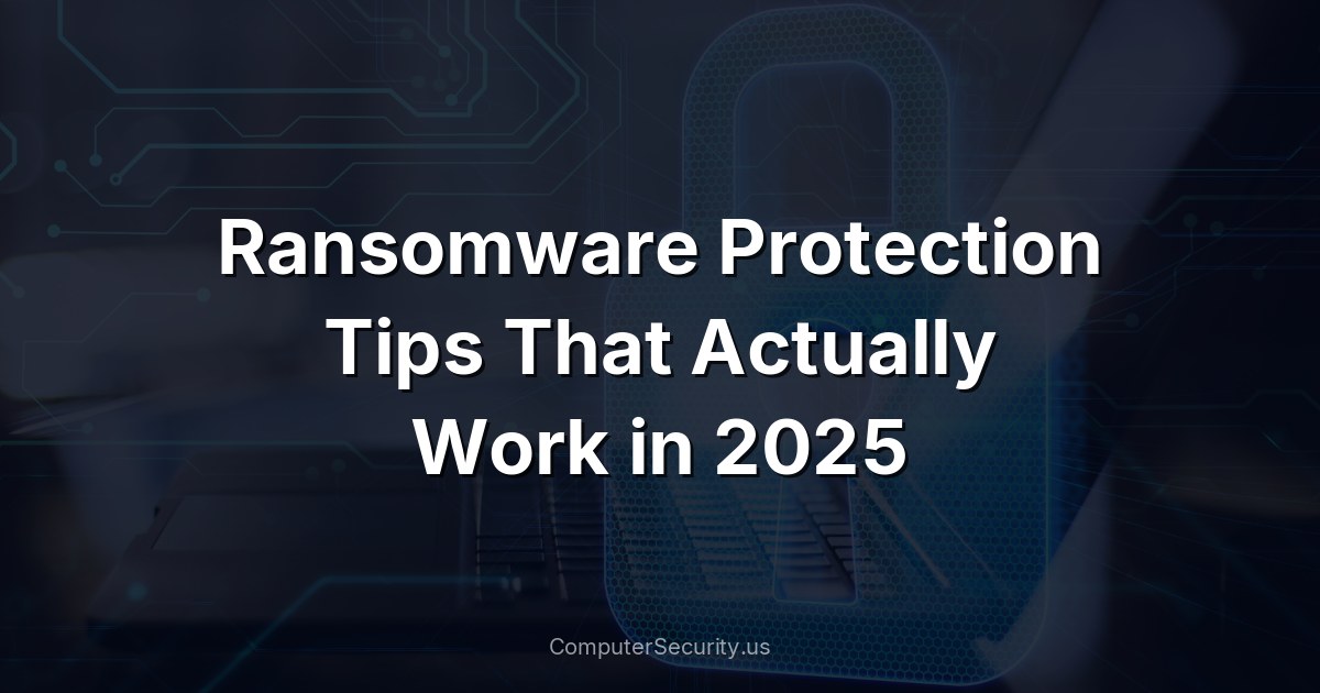 Ransomware Protection Tips That Actually Work in 2025