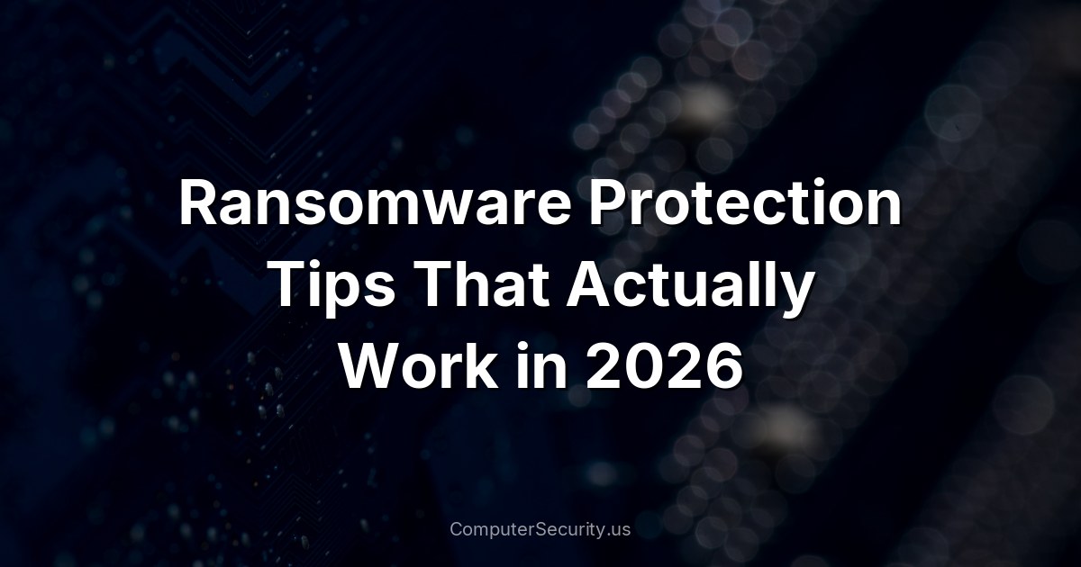 Ransomware Protection Tips That Actually Work in 2026