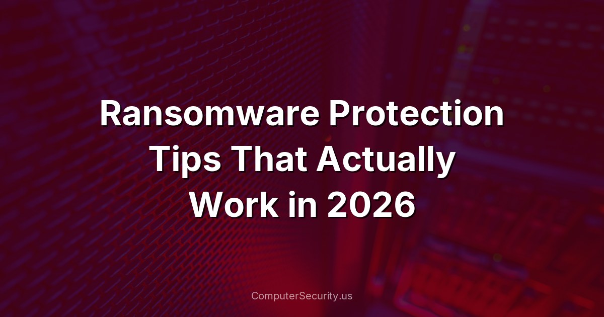 Ransomware Protection Tips That Actually Work in 2026
