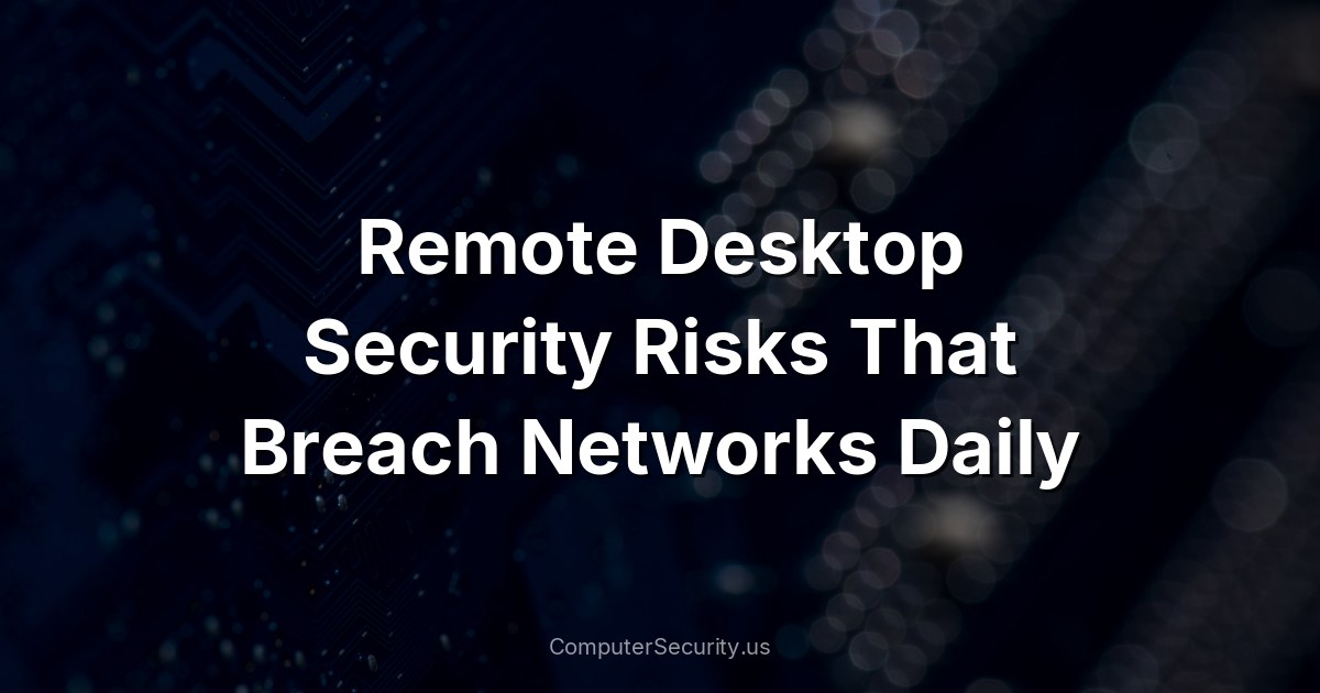 Remote Desktop Security Risks That Breach Networks Daily