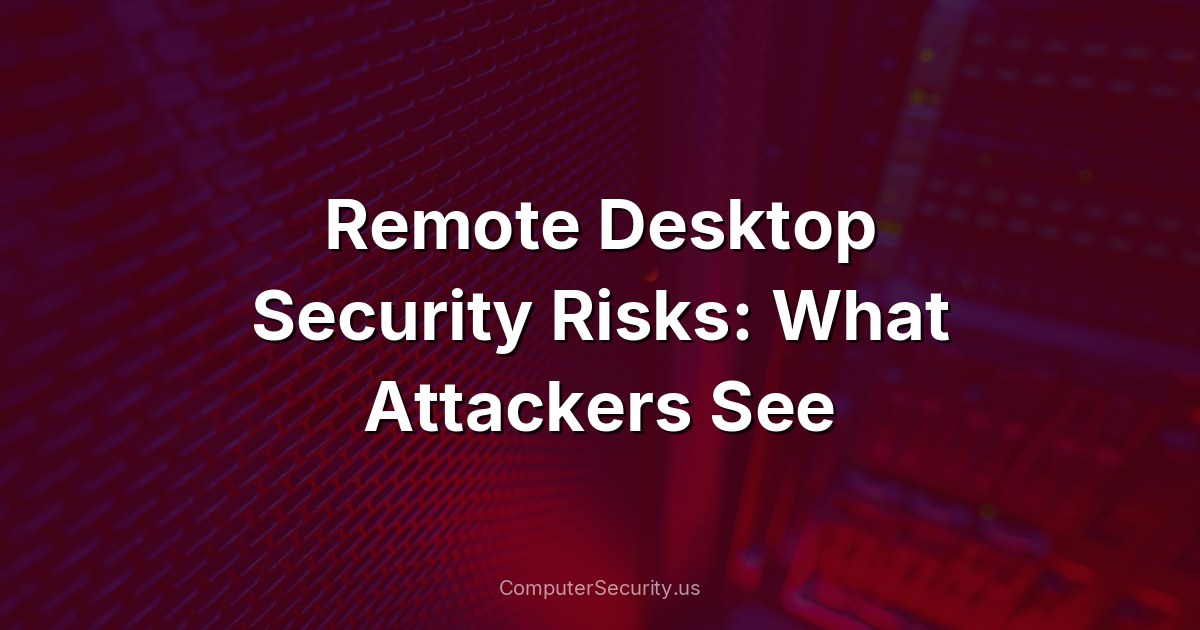 Remote Desktop Security Risks: What Attackers See