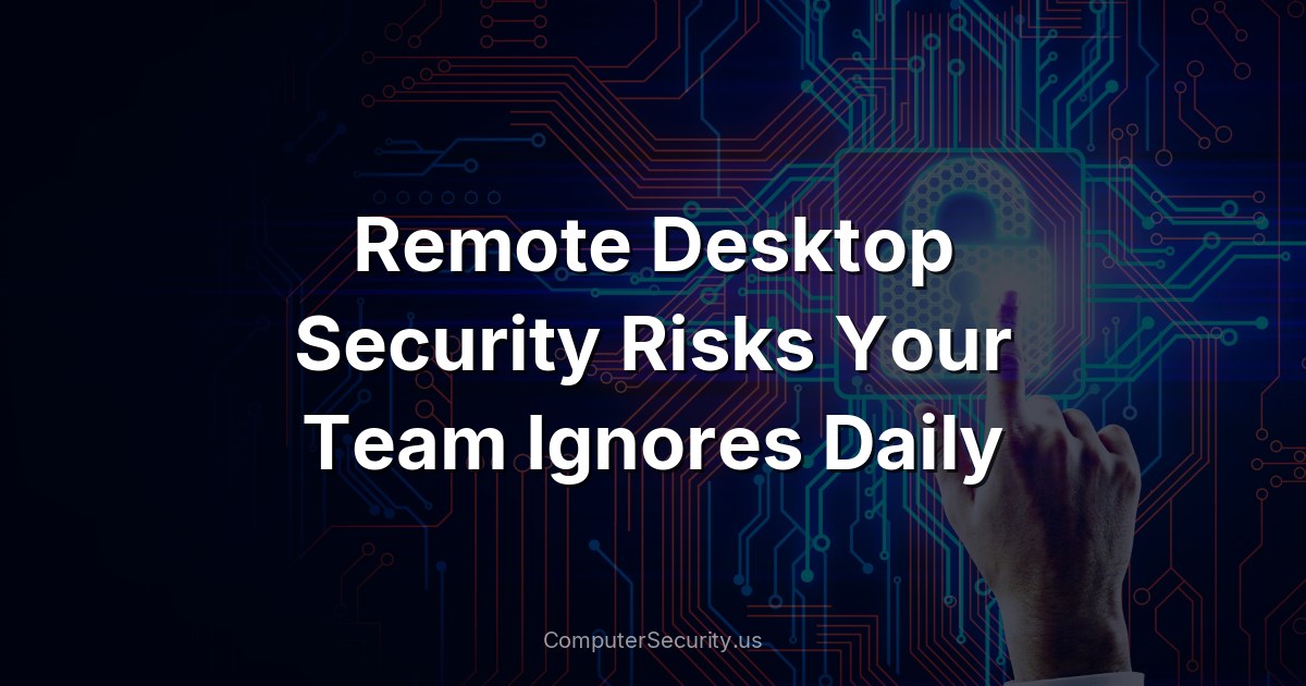 Remote Desktop Security Risks Your Team Ignores Daily