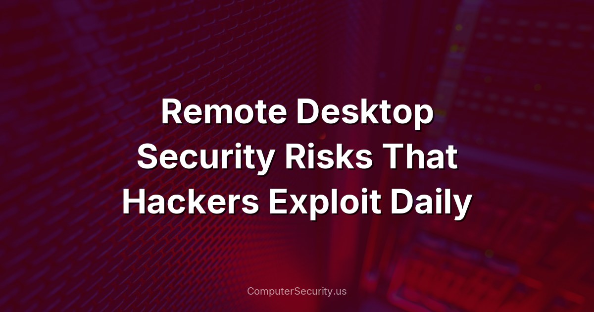 Remote Desktop Security Risks That Hackers Exploit Daily