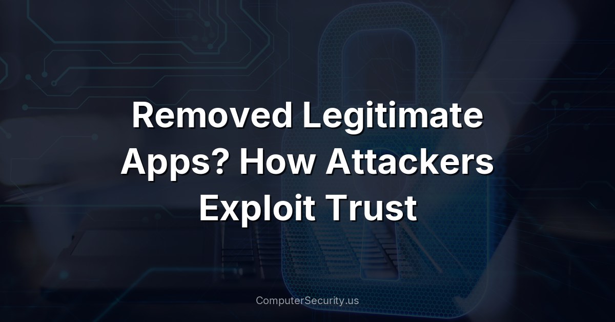 Removed Legitimate Apps? How Attackers Exploit Trust
