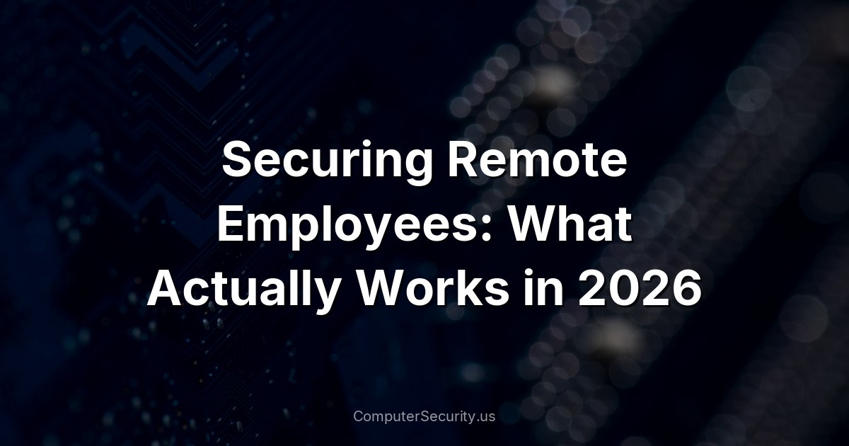 Securing Remote Employees: What Actually Works in 2026
