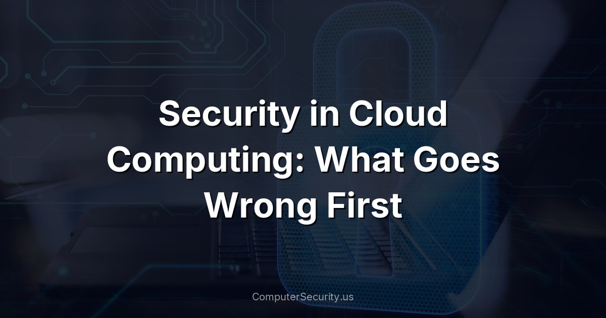 Security in Cloud Computing: What Goes Wrong First