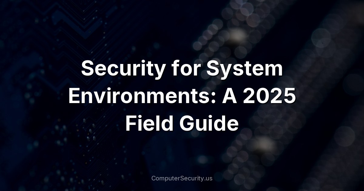 Security for System Environments: A 2025 Field Guide