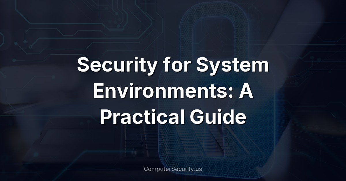 Security for System Environments: A Practical Guide