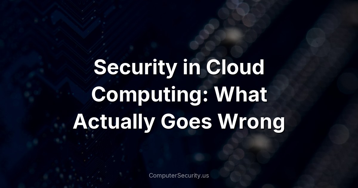 Security in Cloud Computing: What Actually Goes Wrong