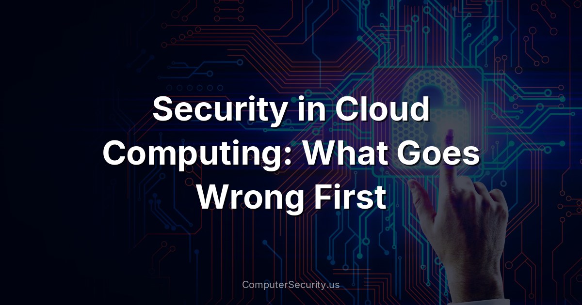 Security in Cloud Computing: What Goes Wrong First