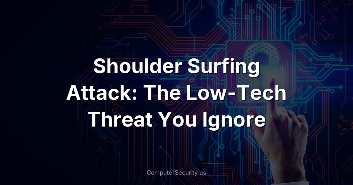 Shoulder Surfing Attack: The Low-Tech Threat You Ignore